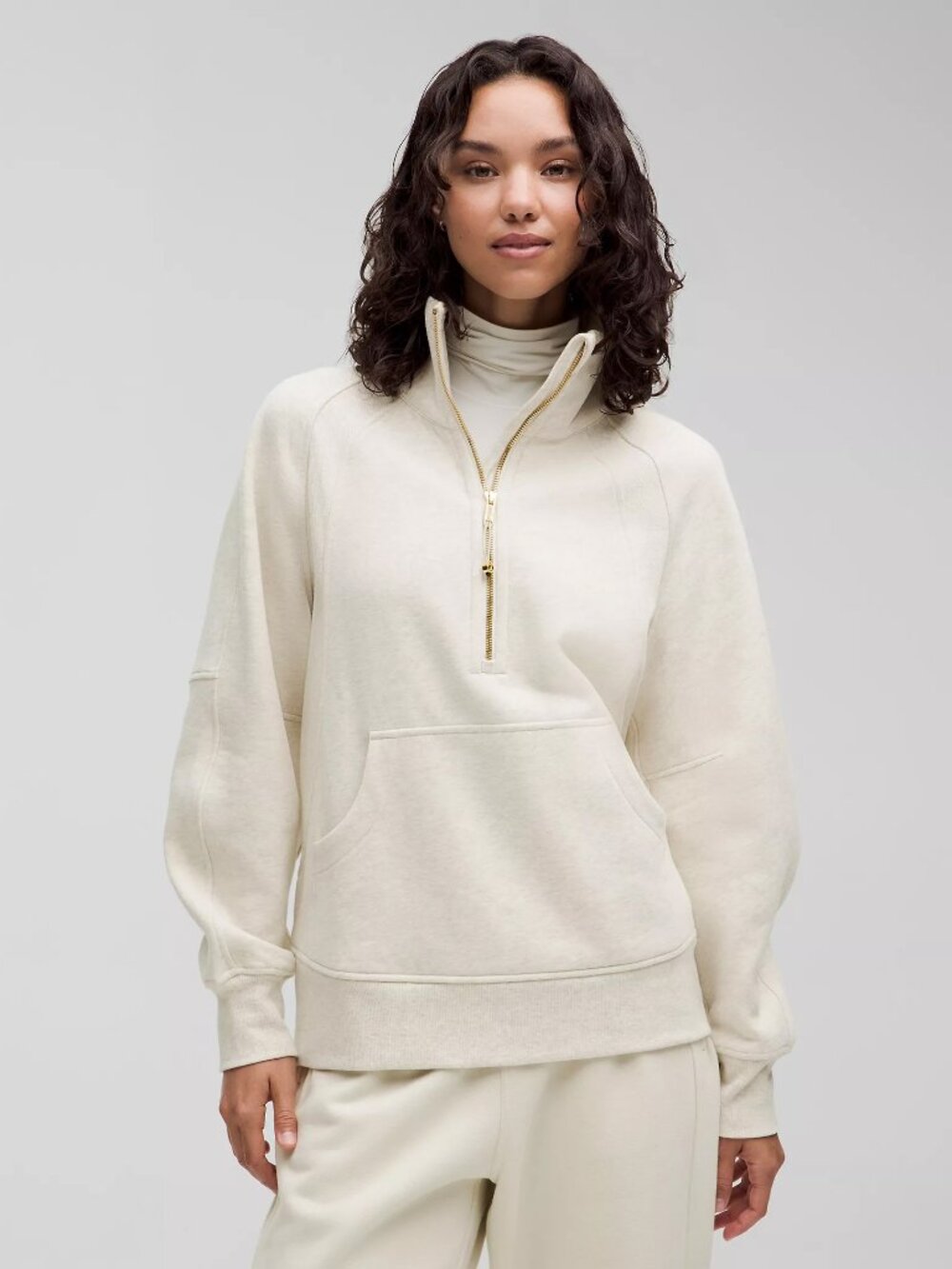 Scuba Oversized Funnel-Neck Half Zip *Long (M/L)